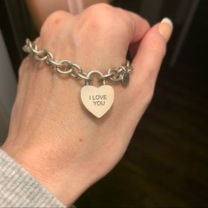 Tiffany bracelet with “ I love you” lock charm!
